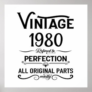 Poster Presentes de aniversário personalizados pretos