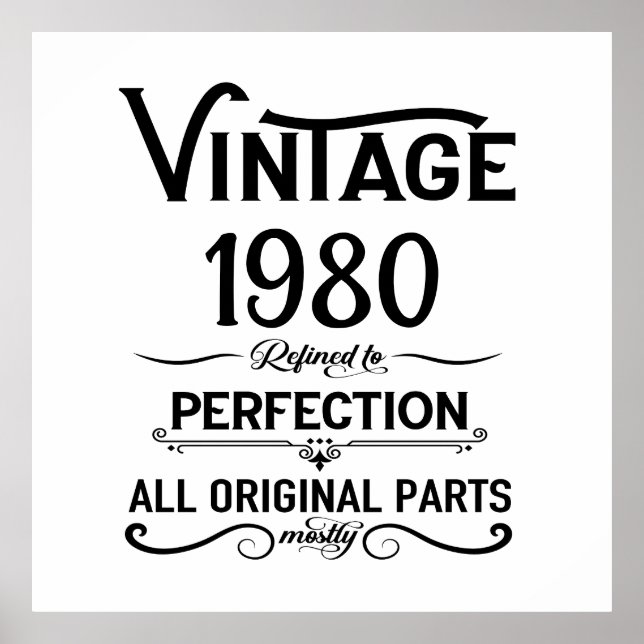 Poster Presentes de aniversário personalizados pretos (Frente)