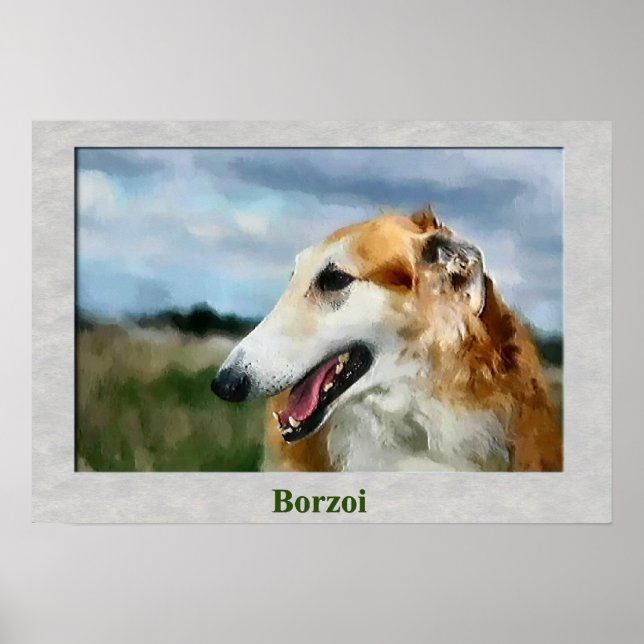 Poster Presentes de Arte Borzoi (Frente)