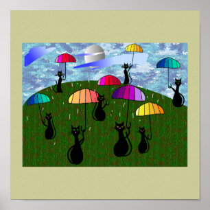 Pôster Presentes de Arte de Adolescentes de Gato Negro