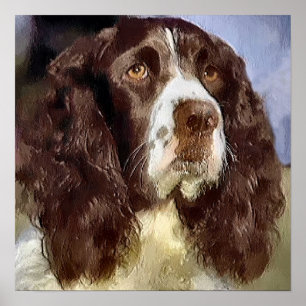 Poster Presentes de Arte do English Springer Spaniel
