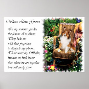 Poster Presentes de Arte Shetland Sheepdog