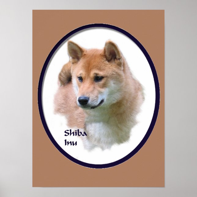 Pôster Presentes de Arte Shiba Inu (Frente)