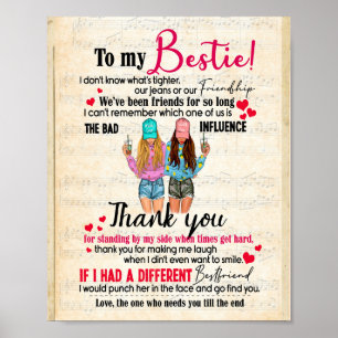 Poster Presentes de Bestie  Carta À Minha Bestie Obrigad