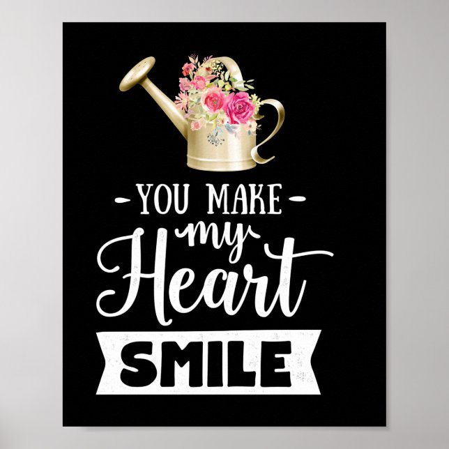 Poster Presentes de Casamento | Você Faz Meu Coração Sorr (Frente)