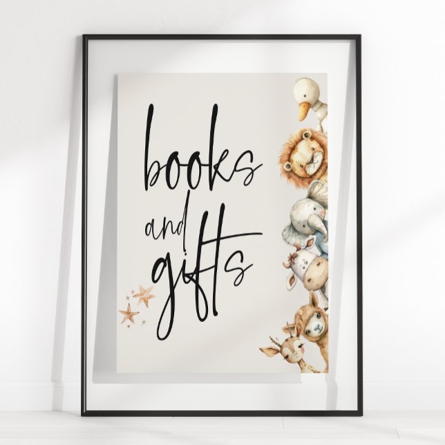 Poster Presentes de Chá de fraldas de animais de pelúcia  (Criador carregado)