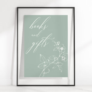 Poster Presentes de Chás de fraldas Florais do Eterno Vin