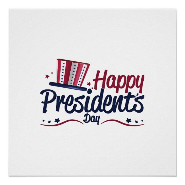 Pôster Presentes de Design Feliz Dia do Presidente Patrió (Frente)