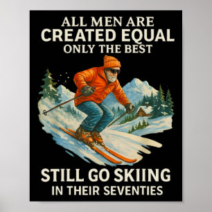 Poster Presentes de Esquiador de Aniversário de 70 Anos H