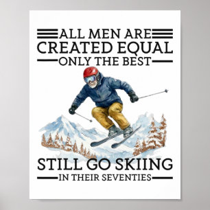 Poster Presentes de Esquiador de Aniversário de 70 Anos H