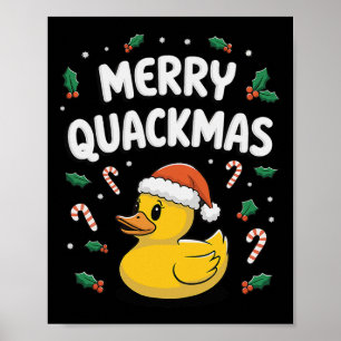 Poster Presentes de feliz Quackmas Pato de Borracha de Na