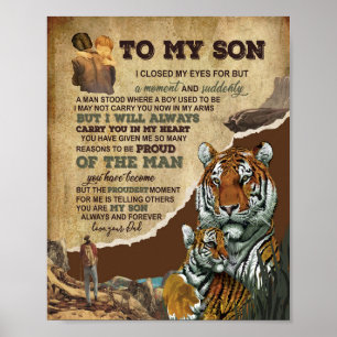 Poster Presentes de Filho Carta Ao Meu Filho Amor Do Pai