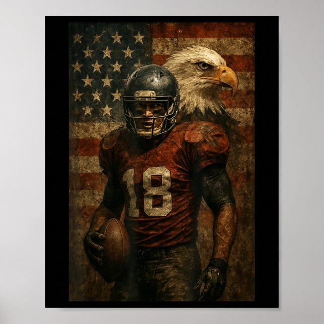 Poster Presentes de Futebol Americano Para Jogadores de F (Frente)