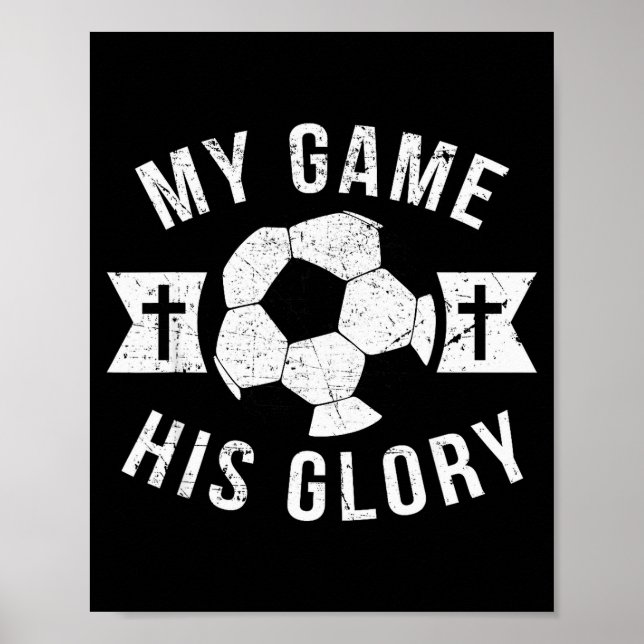 Poster Presentes de Futebol Cristão Frases para Adolescen (Frente)