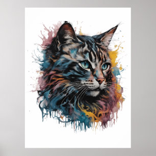 Poster Presentes de Gato de Anime Kawaii