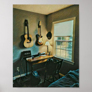 Poster Presentes de guitarra para namorada
