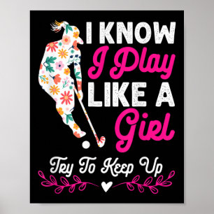 Poster Presentes de Hóquei em Campo Para Meninas Hóquei e