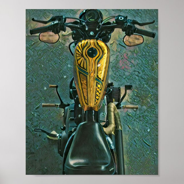 Poster presentes de motocicleta para ele (Frente)