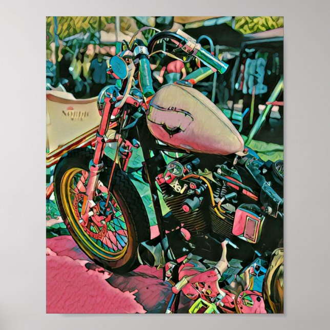Poster presentes de motocicleta para pai (Frente)
