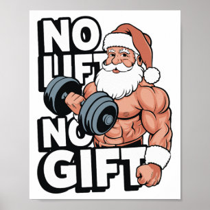 Poster Presentes de Natal de Fitness de Academia para Fis