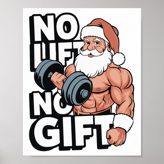 Poster Presentes de Natal de Fitness de Academia para Fis (Frente)