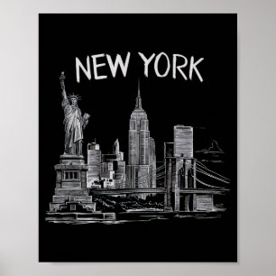 Poster Presentes de Nova York para Homens Mulheres NY Cid