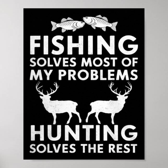 Poster Presentes de Pesca e Caça Dia dos Pais Humor Caçad (Frente)