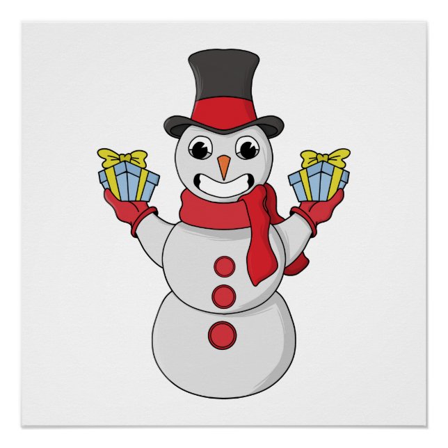 Pôster Presentes de Snowman (Frente)