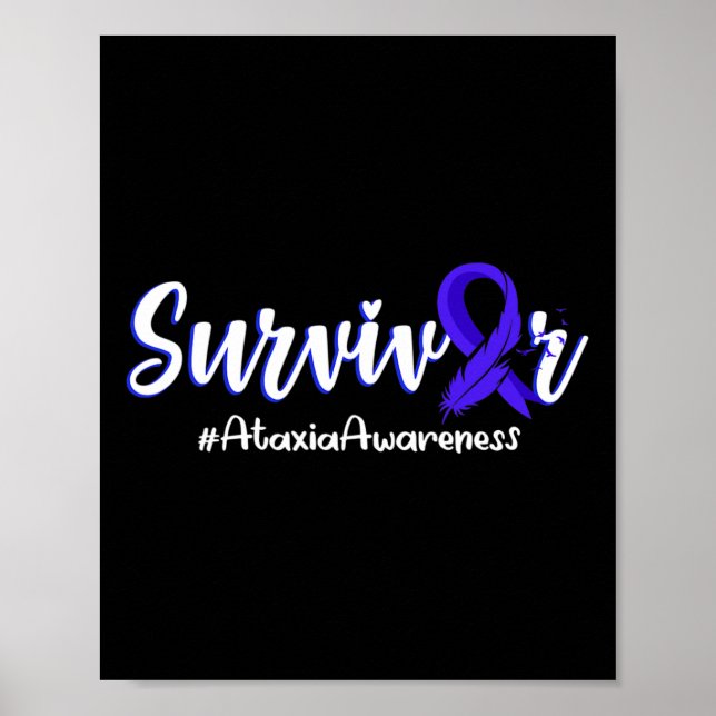 Poster Presentes de Suporte à Conscientização da Ataxia d (Frente)