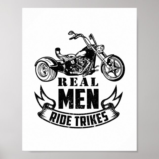 Poster Presentes de Trike para Homens | Motocicleta Trike (Frente)