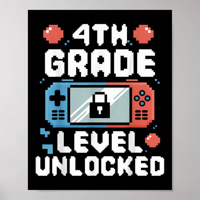 Poster Presentes de Video Game Desbloqueados de 4º Ano de (Frente)
