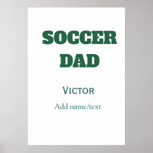 Poster PRESENtes DO DIA DOS PAIS FUTEBOL PAI SIMPLES VERD