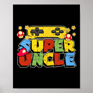 Poster Presentes do Dia dos Pais para Tio Gamer Super Tio