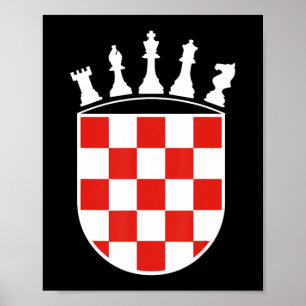 Poster Presentes do jogador de xadrez para croata