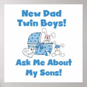 Poster Presentes do Novo papai Twin Boys
