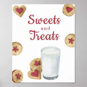 Poster Presentes doces para chá de bebê Leite