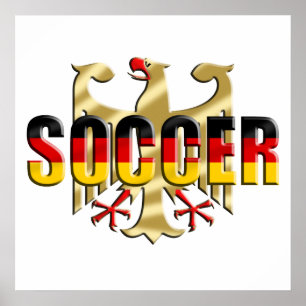 Poster Presentes dos fan de futebol da bandeira do