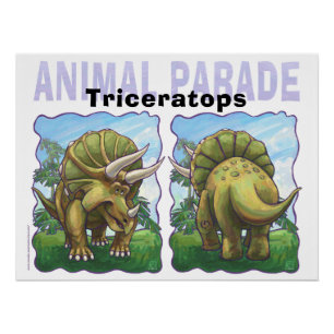 Pôster Presentes e acessórios do Triceratops
