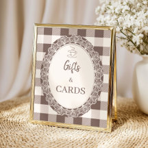 Presentes e Cartões de Babyshower Elegantes Bege N