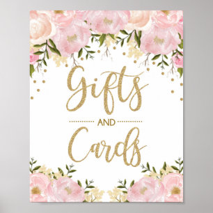 Poster Presentes e Cartões Decoração de Casamento Floral 