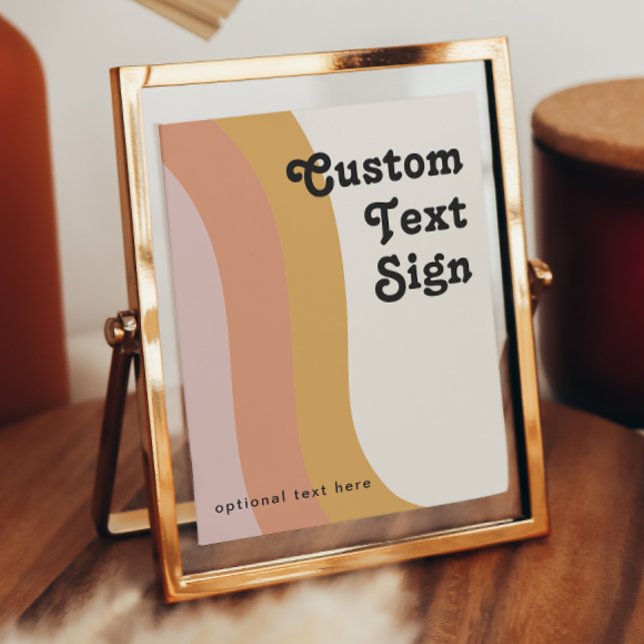 Poster Presentes e Cartões Modernos Retrô Arco-Íris dos A (Criador carregado)