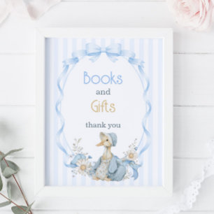 Poster Presentes e Livros da Menina Azul Silly Goose Vint