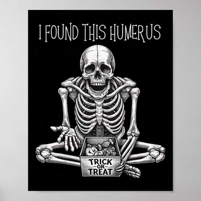 Poster Presentes engraçados de Halloween Esqueleto Encont (Frente)