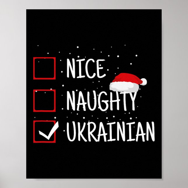 Poster Presentes engraçados de Natal ucranianos legais e  (Frente)