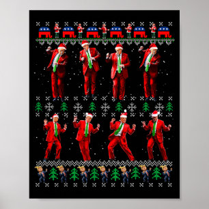 Poster Presentes engraçados feios Papai Noel Trump estilo
