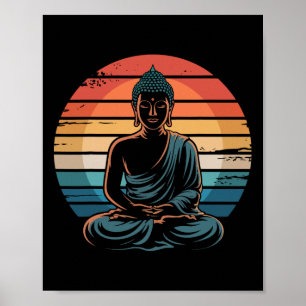 Poster Presentes Espirituais de Ioga Meditação Zen Buda V