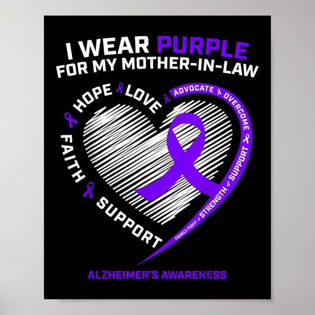 Poster Presentes Eu Visto Roxo Em Memória Da Minha Mãe He (Frente)
