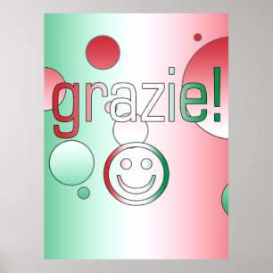Poster Presentes Italianos : Obrigado / Cara Grazie