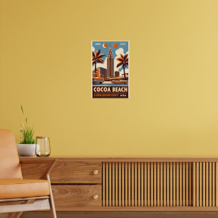 Poster Presentes na linha costeira da Flórida de Cocoa Be