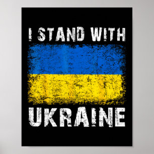 Poster Presentes Orgulho Bandeira Ucraniana Ucrânia Vinta